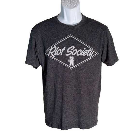 RIOT SOCIETY Short Sleeve Pull-Over T-Shirt Black Small - Picture 1 of 5